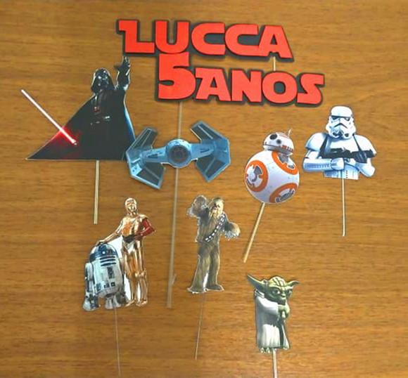 Topo de Bolo Star Wars