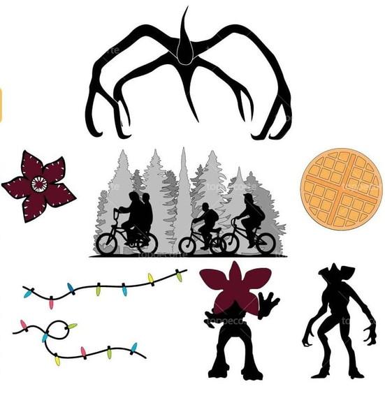 Topo de Bolo Stranger Things
