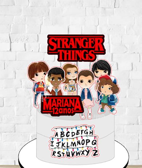 Topo de Bolo Stranger Things