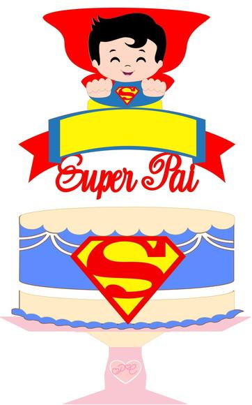 Topo de Bolo Super Homem