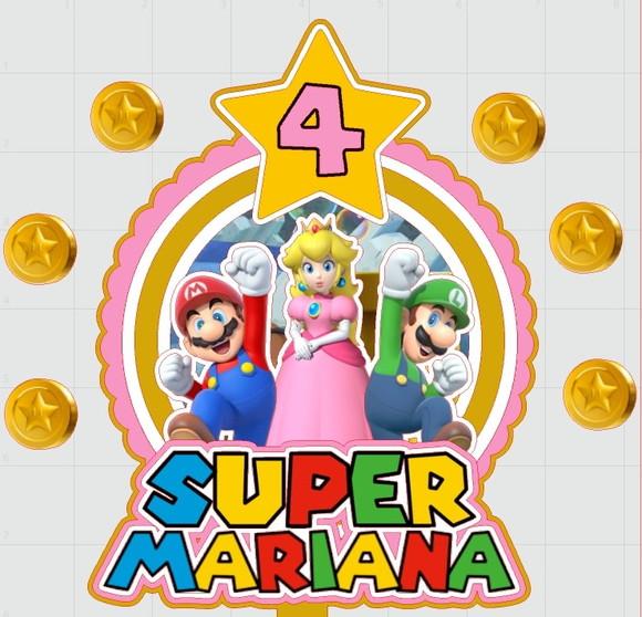 Topo de Bolo Super Mario