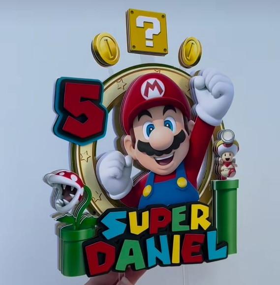 Topo de Bolo Super Mario