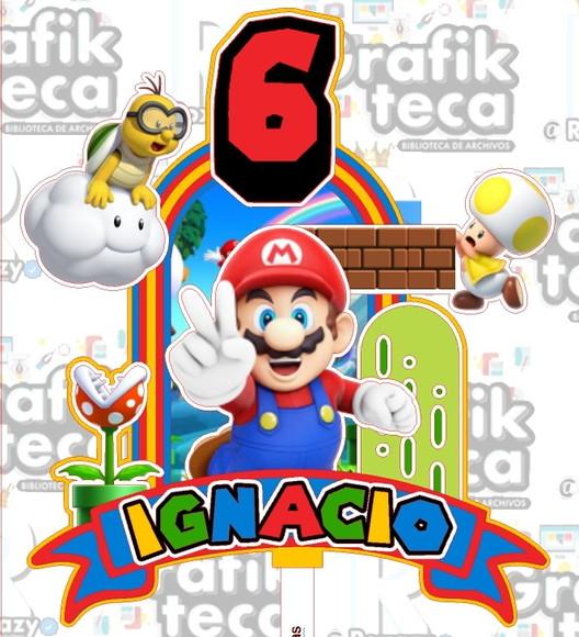 Topo de Bolo Super Mario
