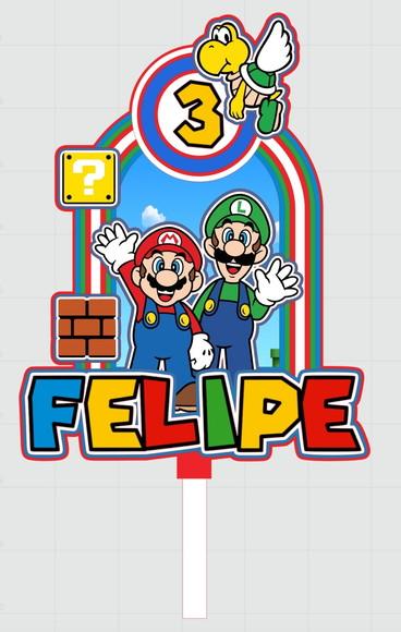 Topo de Bolo Super Mario