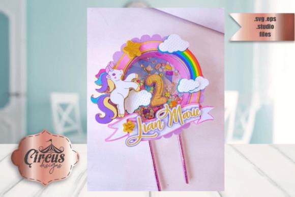 Topo de Bolo Unicornio