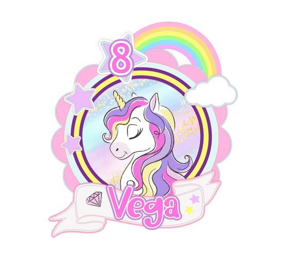 Topo de Bolo Unicornio