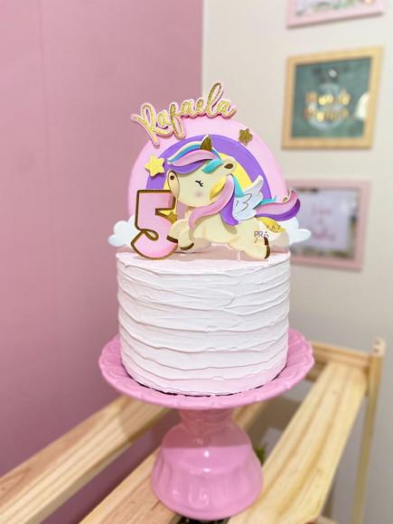 Topo de Bolo Unicornio
