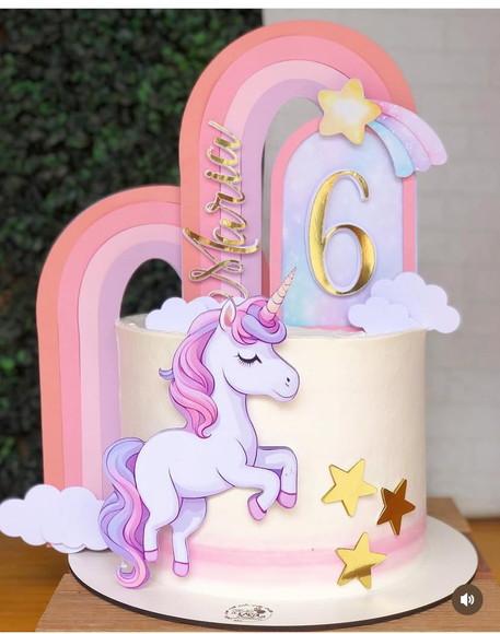 Topo de Bolo Unicornio