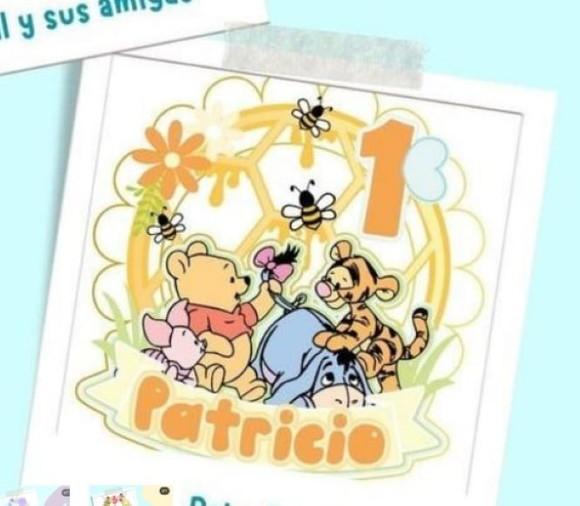 Topo de Bolo Ursinho Pooh