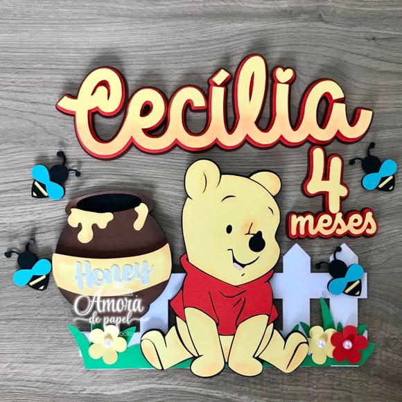 Topo de Bolo Ursinho Pooh