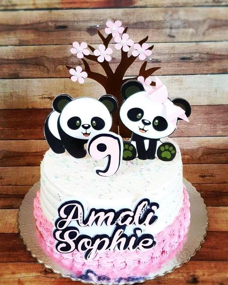 Topo de Bolo Urso Panda