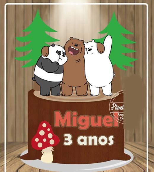 Topo De Bolo Urso Sem Curso