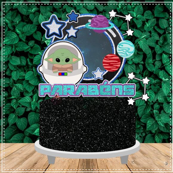 Topo de Bolo Yoda