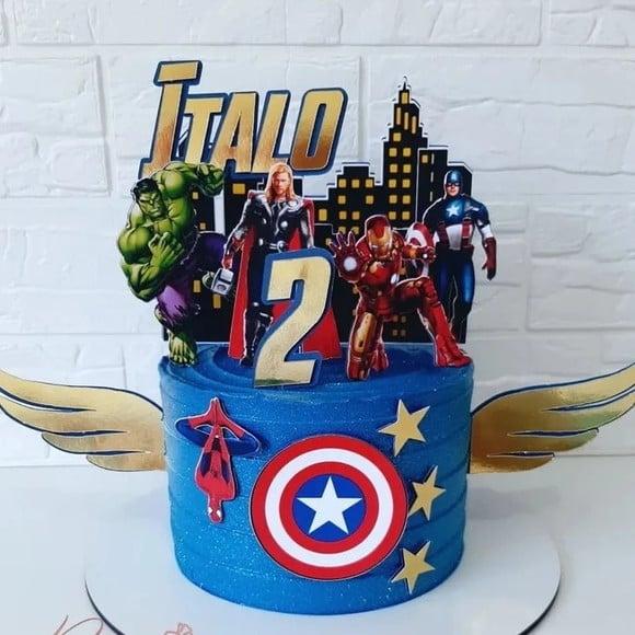 Topo de Bolo Avengers