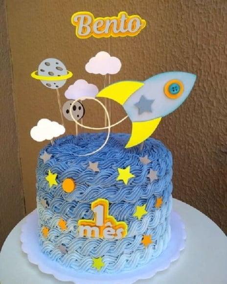Topo de Bolo Astronauta