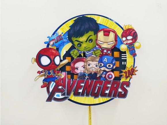 Topo de Bolo Avengers