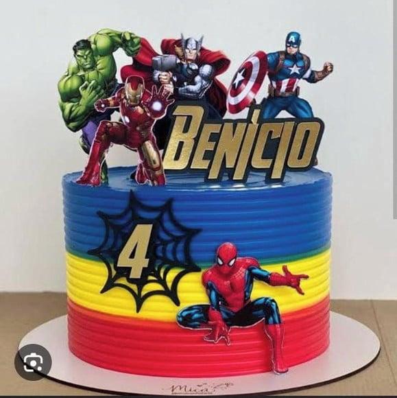 Topo de Bolo Avengers