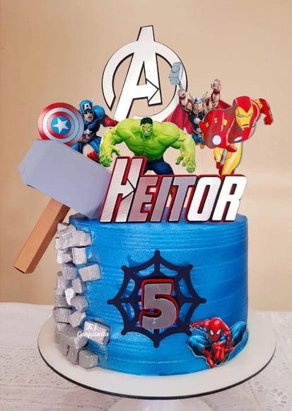 Topo de Bolo Avengers