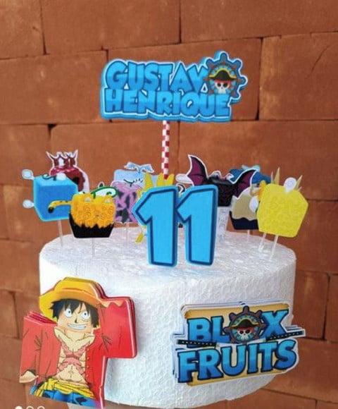 Topo de Bolo Blox Fruit