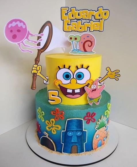 Topo de Bolo Bob Esponja