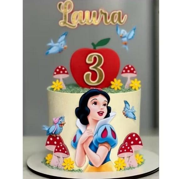 Topo de Bolo Branca de Neve
