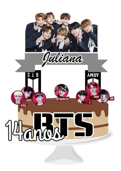Topo de Bolo Bts