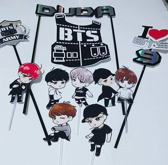 Topo de Bolo Bts