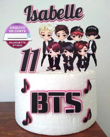 Topo de Bolo Bts