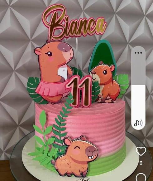 Topo de Bolo Capivara