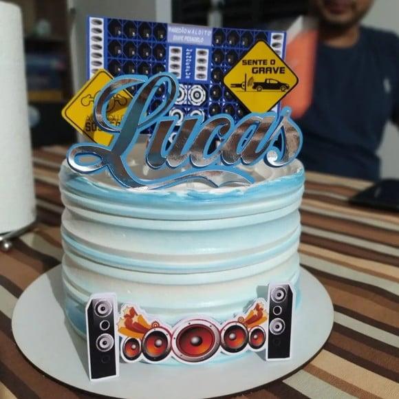 Topo de Bolo Carro de Som