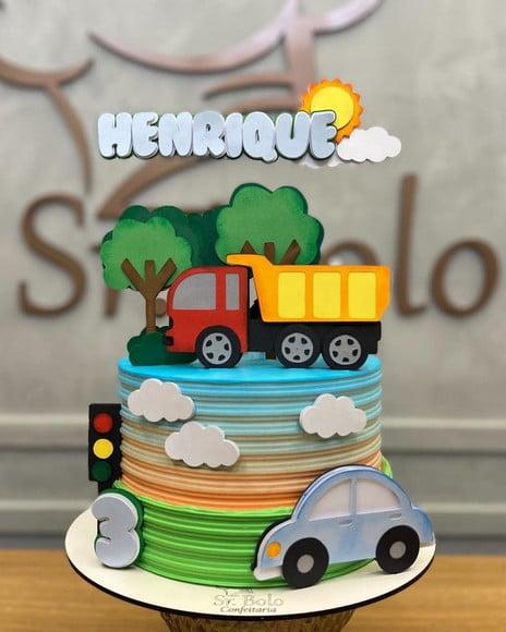 Topo de Bolo Carrinhos