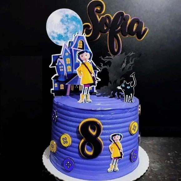 Topo de Bolo Coraline