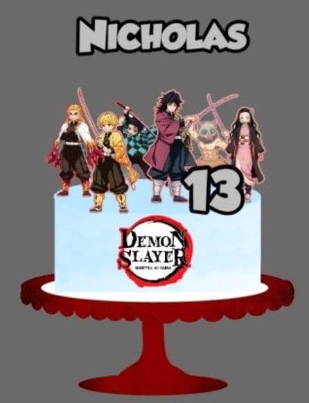 Topo de Bolo Demon Slayer