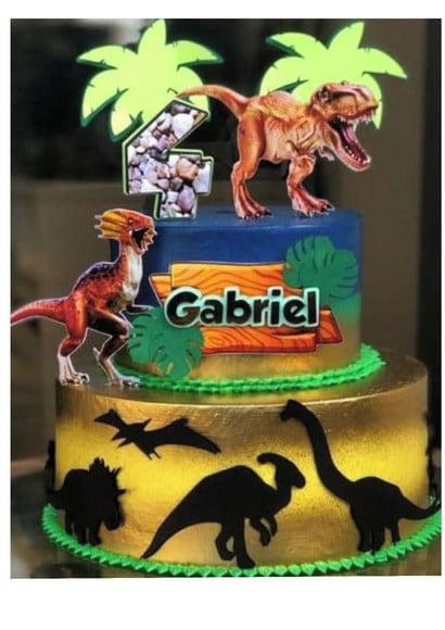 Topo de Bolo Dinossauro