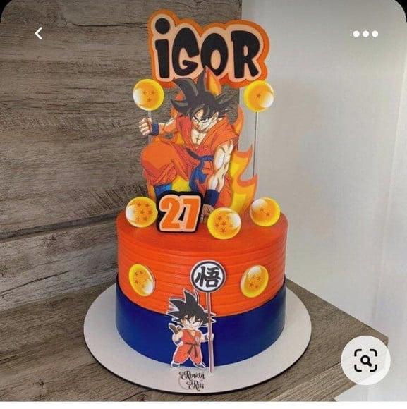 Topo de Bolo Dragon Ball Z