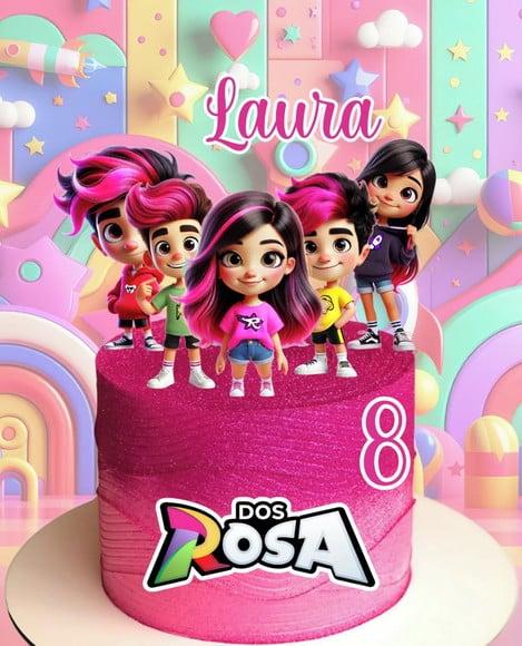 Topo de Bolo Emily Vick dos Rosas