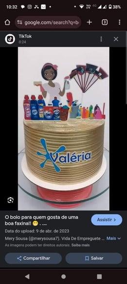 Topo de Bolo Faxineira