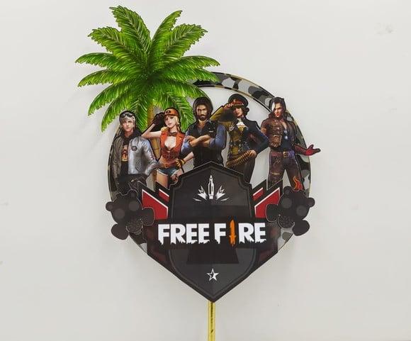 Topo de Bolo Free Fire