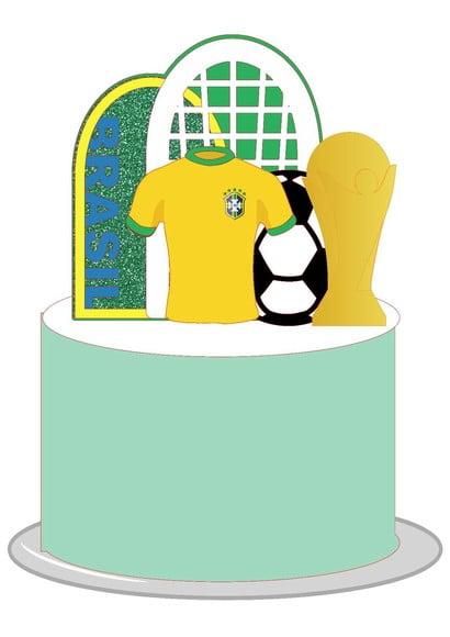 Topo de Bolo Futebol