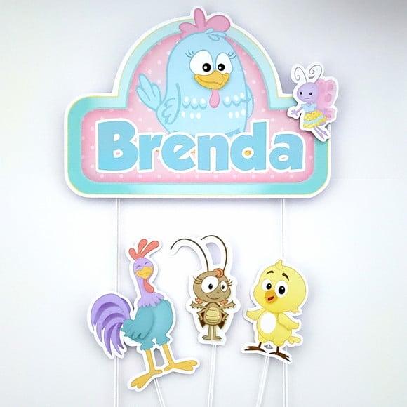 Topo de Bolo Galinha Pintadinha
