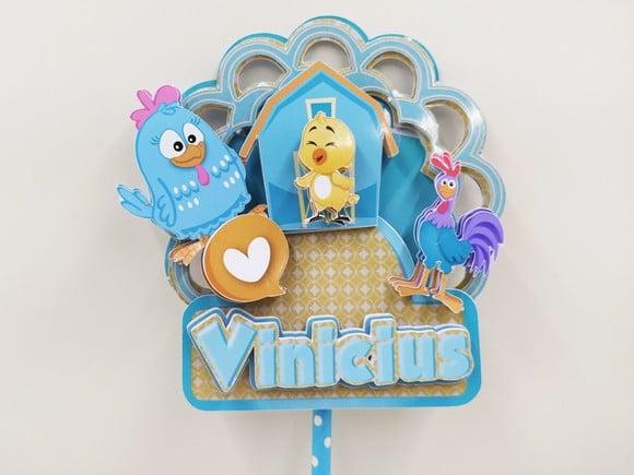 Topo de Bolo Galinha Pintadinha