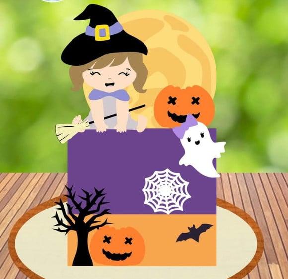 Topo de Bolo Halloween