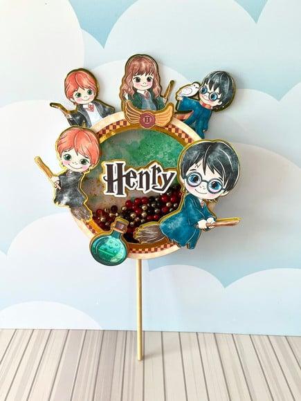 Topo de Bolo Harry Potter