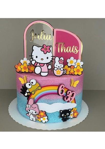 Topo de Bolo Hello Kitty