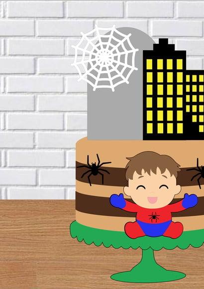 Topo de Bolo Homem Aranha