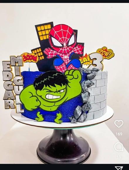 Topo de Bolo Hulk