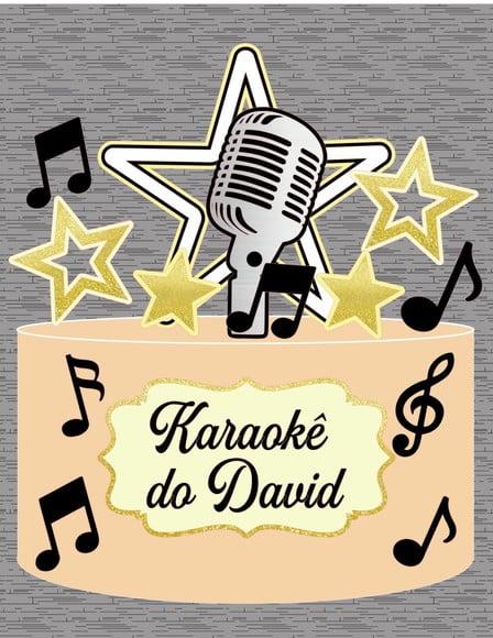 Topo de Bolo Karaoke