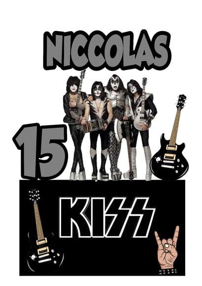 Topo de Bolo Kiss