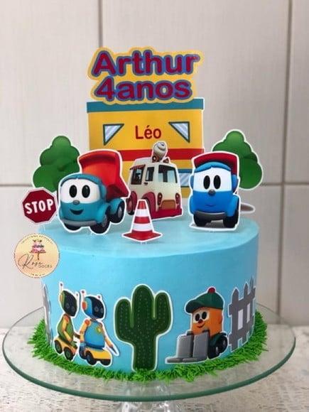 Topo de Bolo Leo o Caminhao