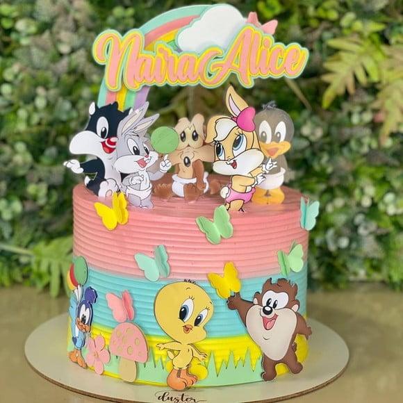 Topo de Bolo Looney Tunes